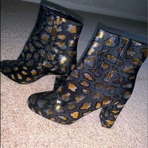SAINT LAURENT LOULOU METALLIC BOOTIES